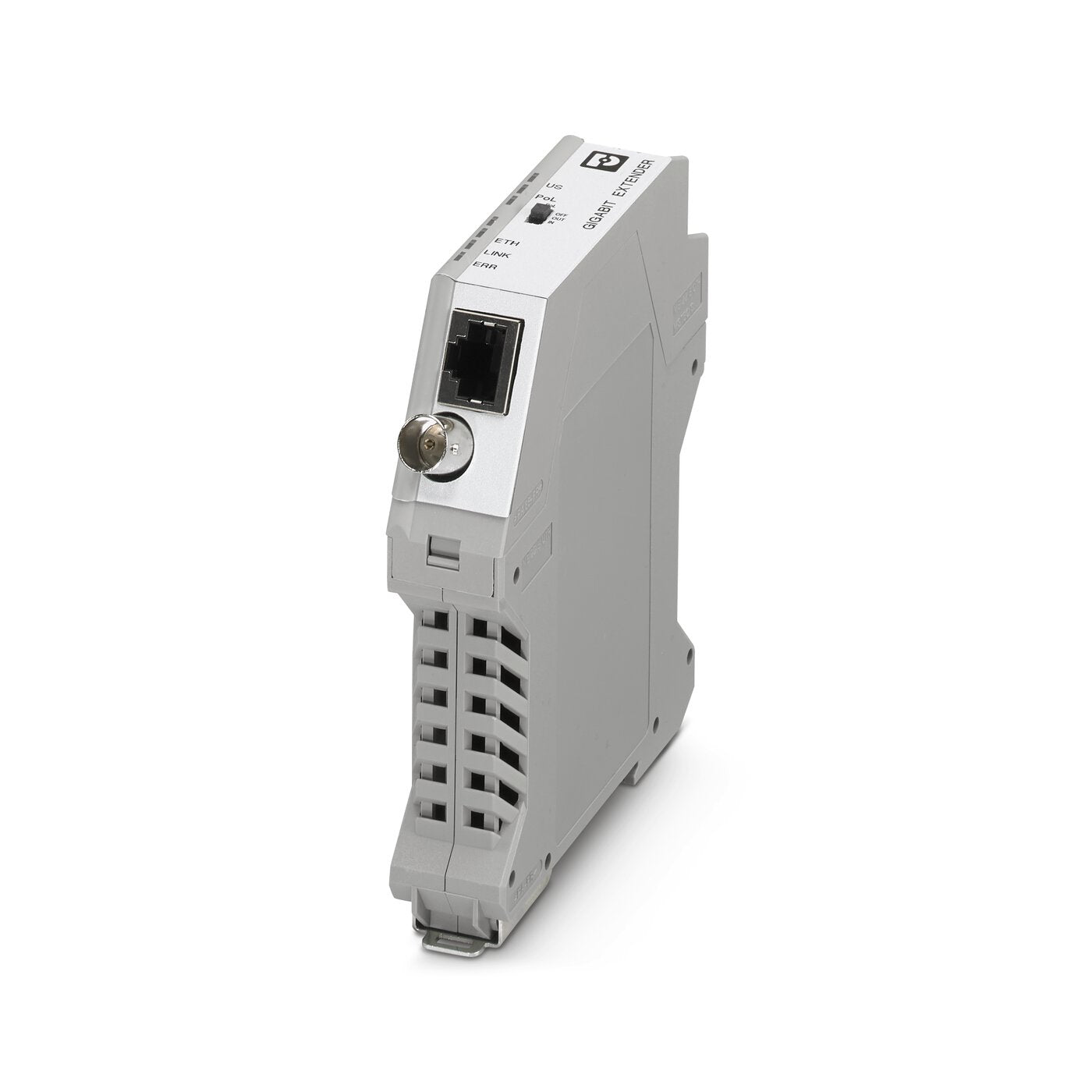 Phoenix Contact Extender 1010 ETH COAX-G – Ethernet Extender – 1 Gbit/s, Reichweite 1000 m, 1× RJ-45, Grau