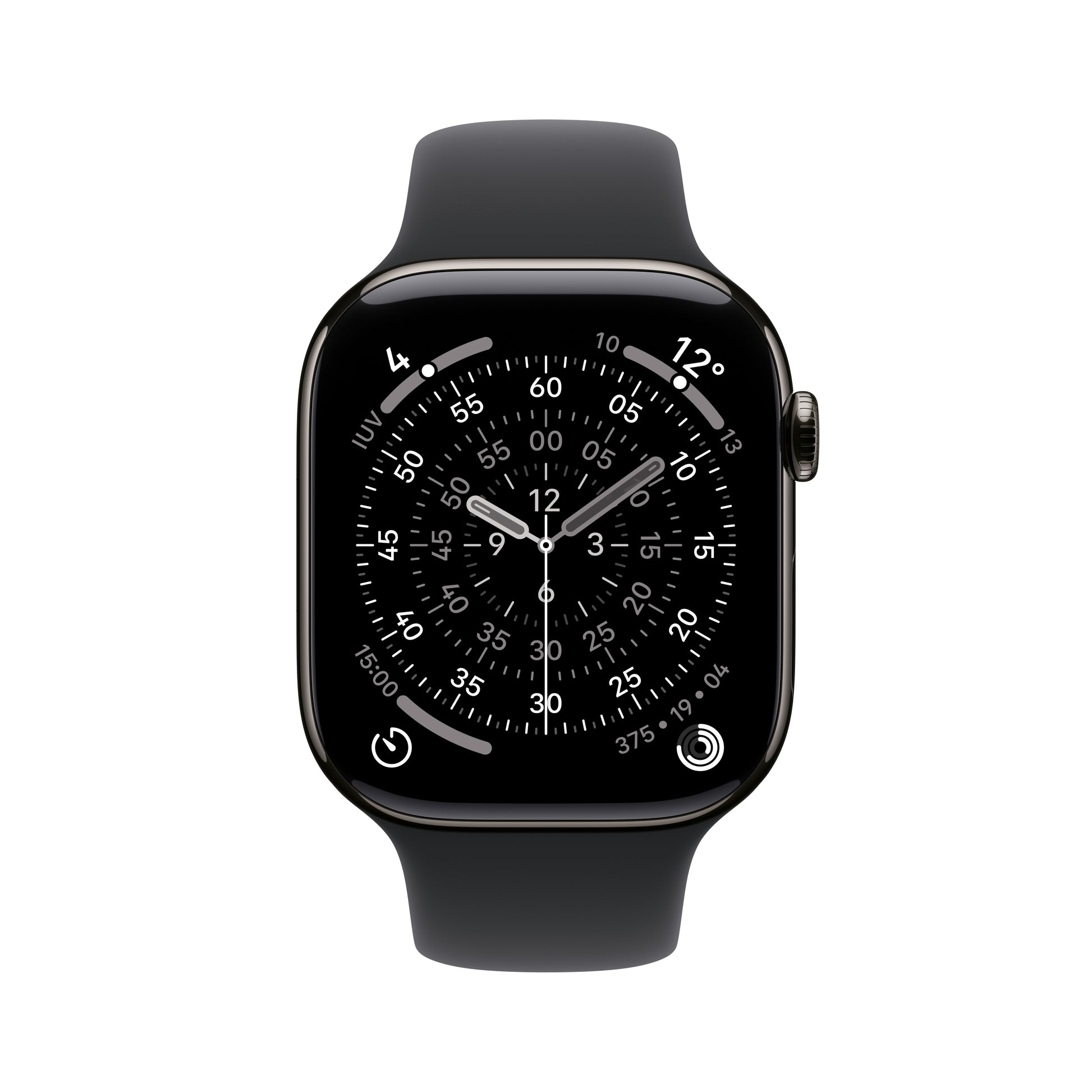 Apple Watch S11 – Smartwatch – 42 mm, LTE, OLED, 50 m, Slate Titanium, Bandgrösse S/M, Sportarmband