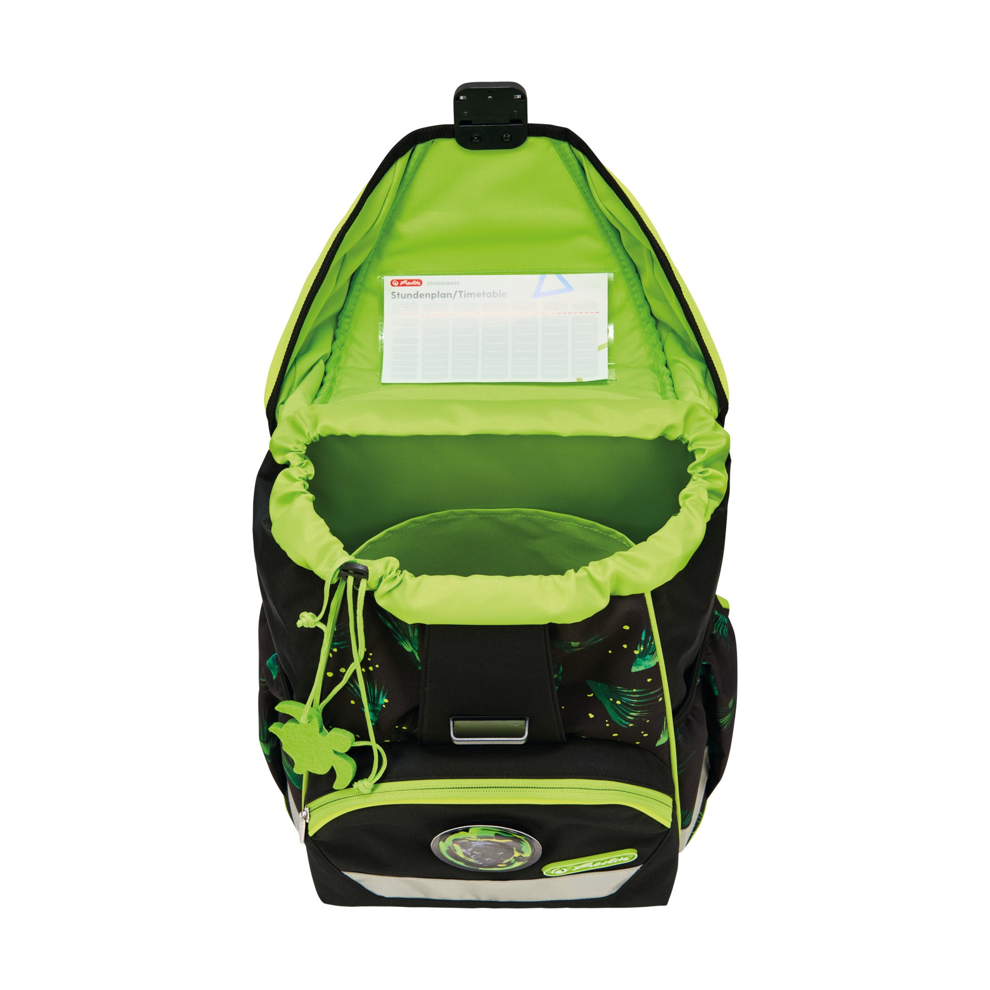 Herlitz UltraLight XL Plus – Schulrucksack-Set, Jungle Explorer, 22 l, 32×39×25 cm, mit Pompon