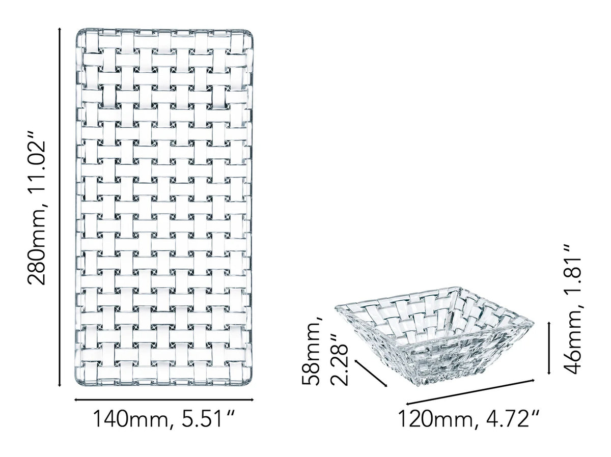 Nachtmann Servierset – 3-teiliges Set, 320 ml, Ø 28,0 cm, Kristallglas, Transparent, spülmaschinenfest