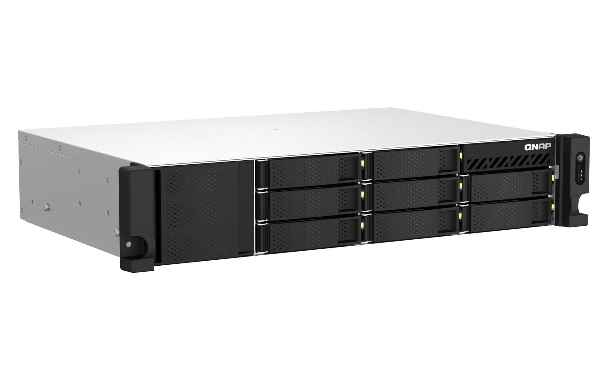 QNAP TS-864EU-8G Speichergerät – 2× 2,5 Gbit/s; 2× USB 3.2 Gen 2, 2U 8 Einschübe, 8 GB DDR4