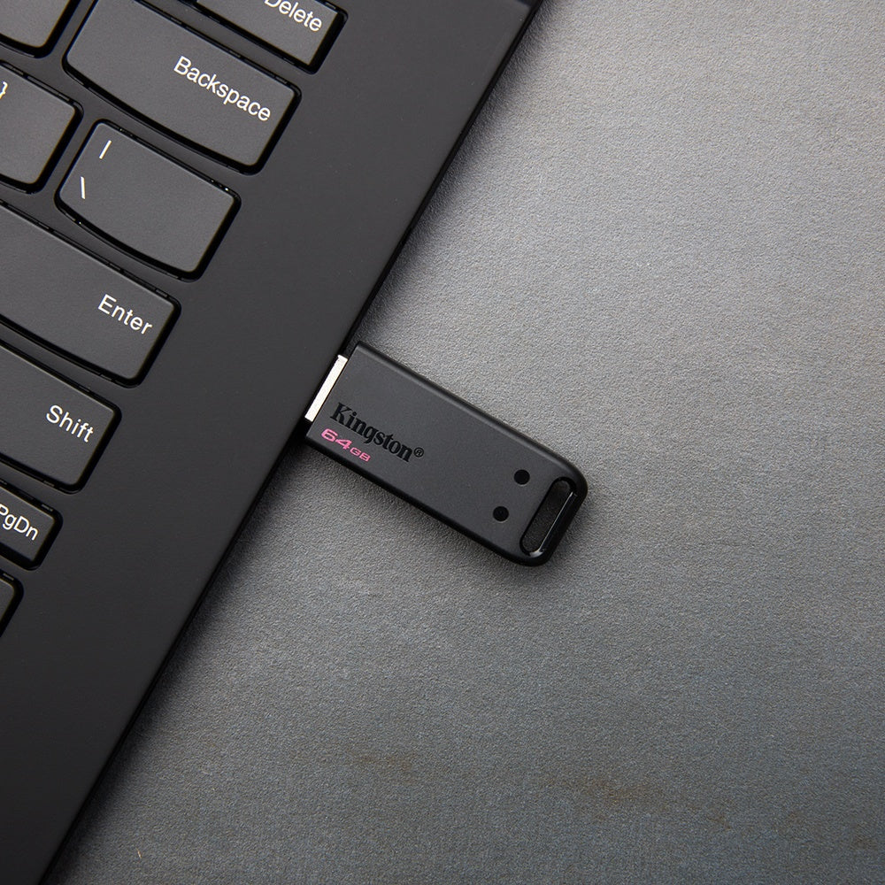 Kingston Technology Kingston DataTraveler 20 – 64 GB USB-Stick USB 2.0, Schwarz, Schlüsselanhänger, für Windows, Mac OS, Linux, Ch