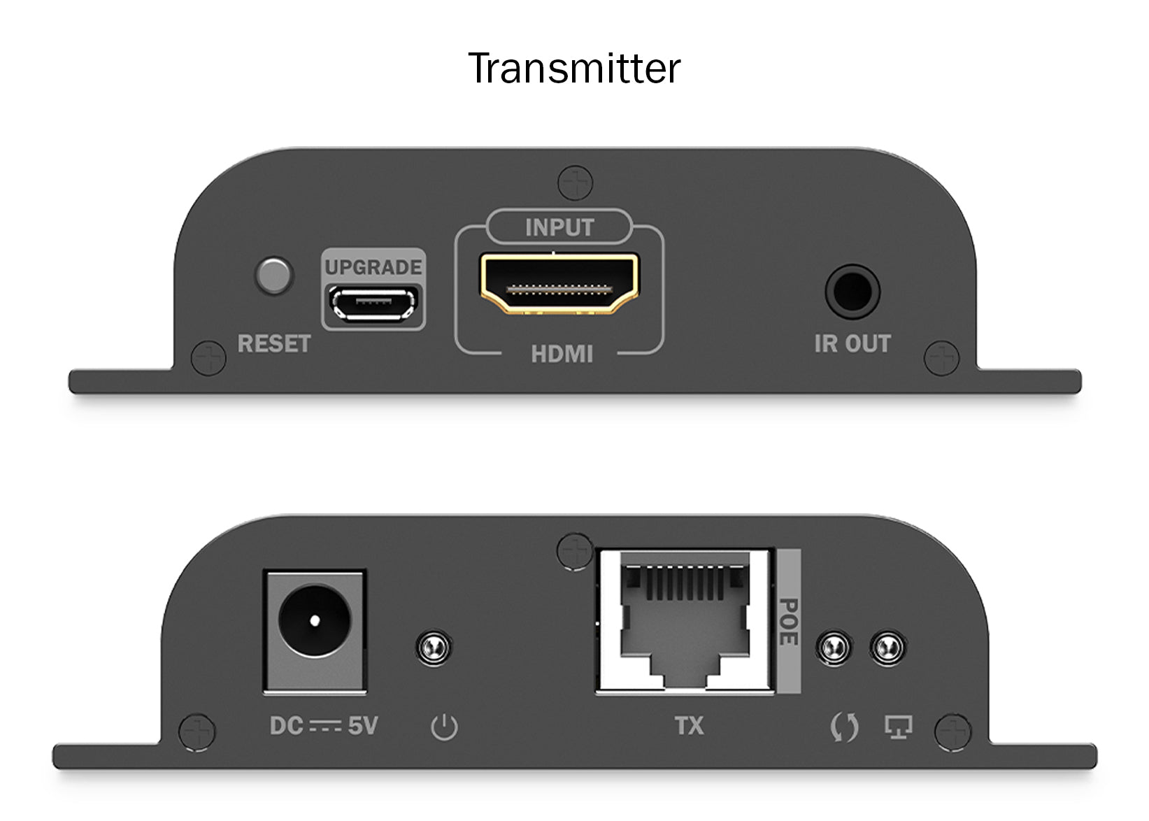 Digitus AV-Sender & -Empfänger – 4K UHD, IP (PoE), HDMI, Cat6 – für HDMI-Geräte – Schwarz, Metall