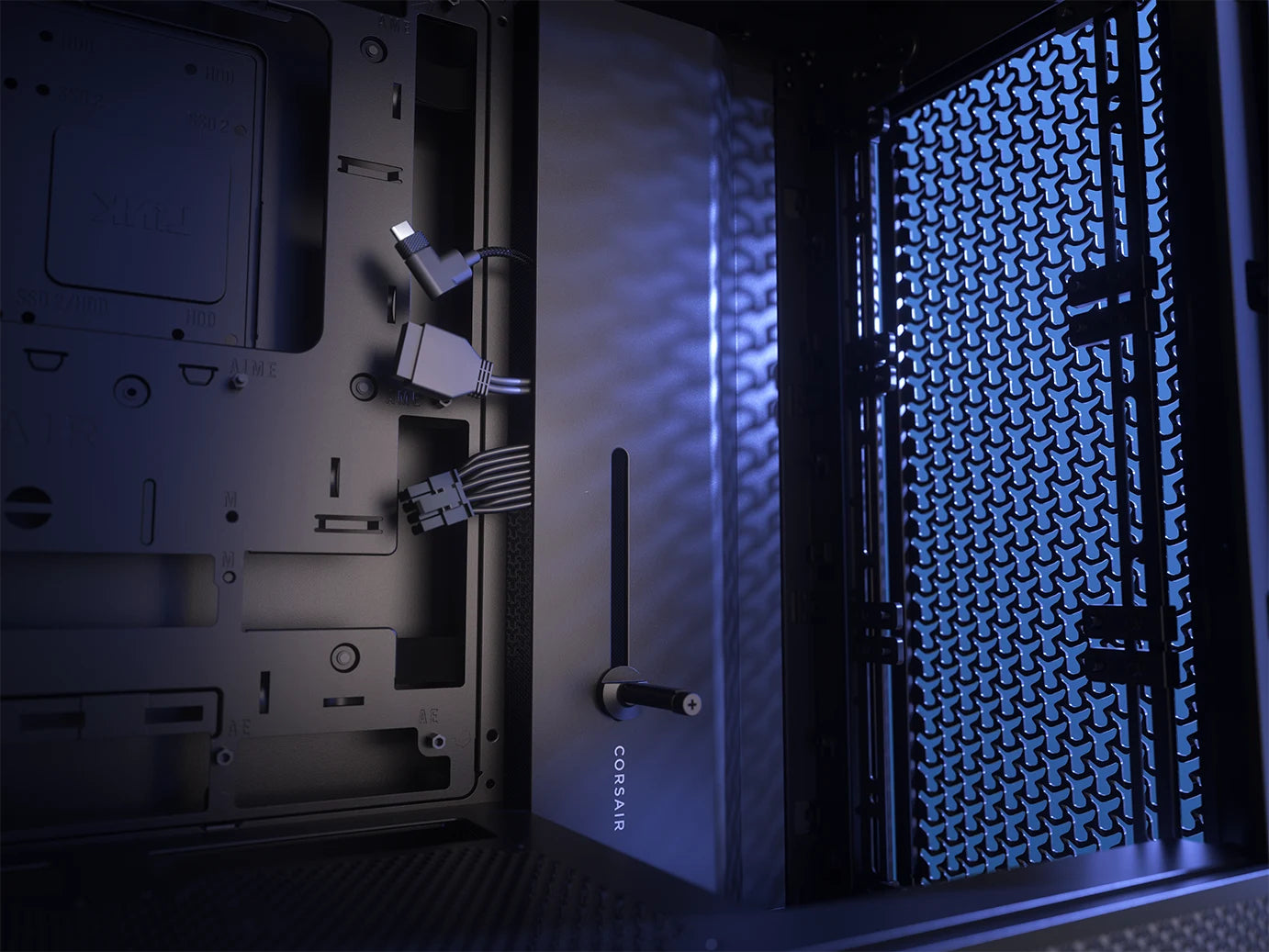 Corsair 4000D – PC-Gehäuse – Midi Tower, Schwarz, ATX/EATX, Seitenfenster, 7 Erweiterungsslots