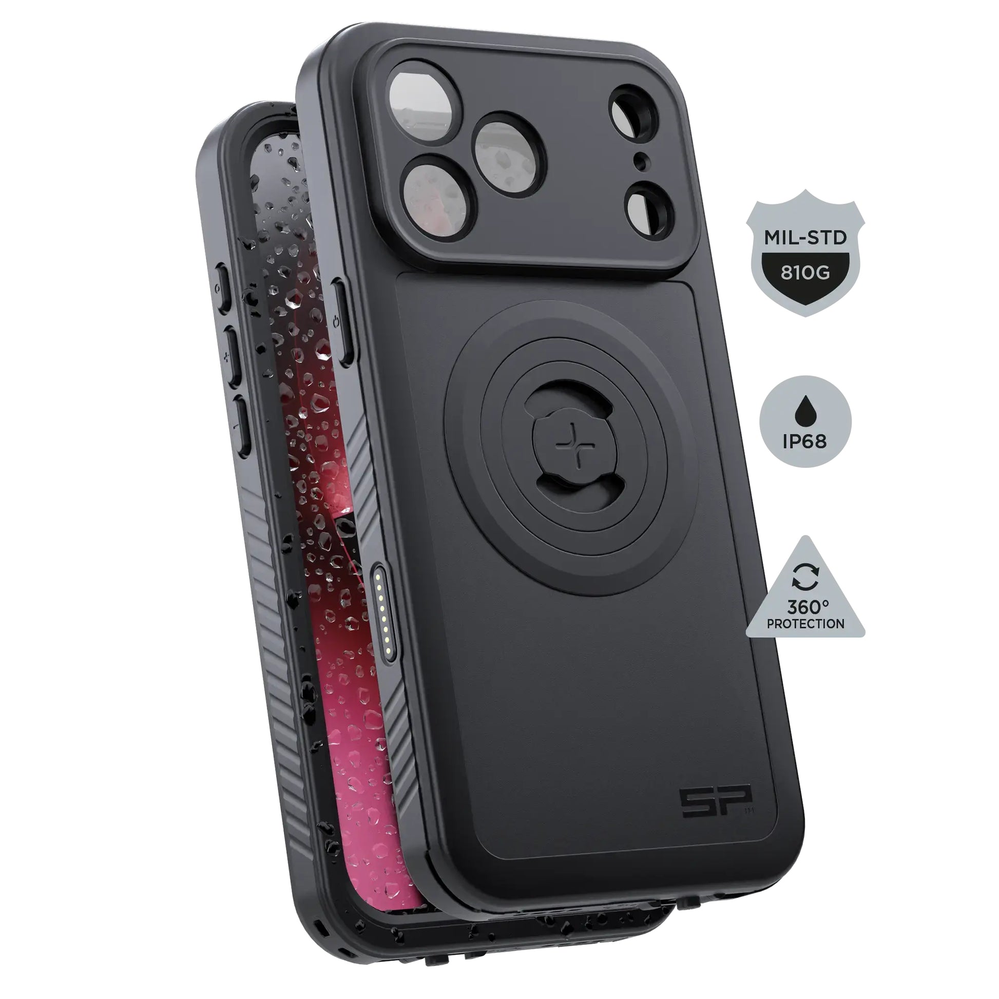 SP Connect Xtreme SPC+ Backcover – für Apple iPhone 17 Pro Max, MagSafe, Kunststoff, Schwarz