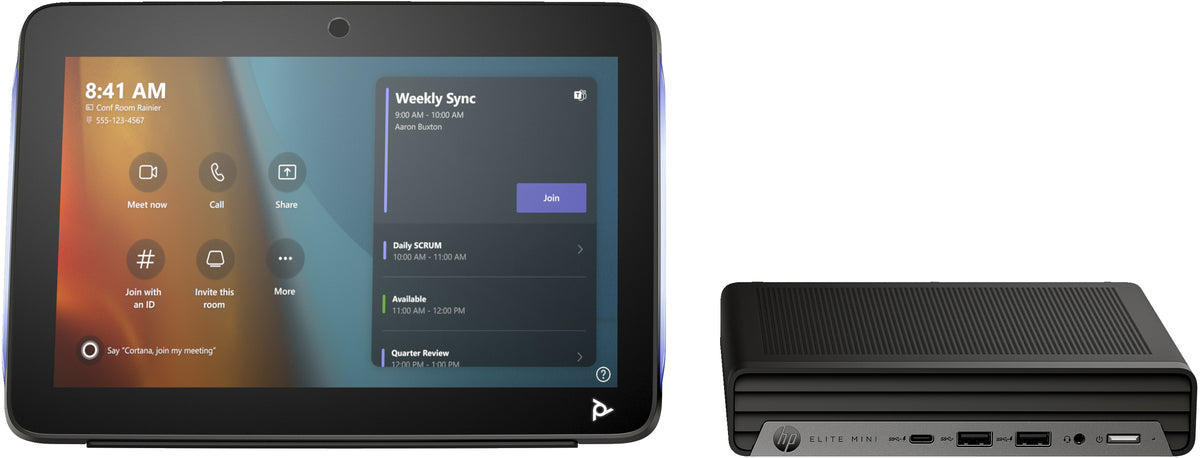Poly Studio Base G9 Plus – Videokonferenzsystem – WXGA, 75° FOV, Windows 11 IoT Enterprise, WLAN (Wi‑Fi 6E)/LA