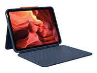 Logitech Rugged Combo 4 – Tastatur, DE-Layout (DE), Blau – für iPadOS