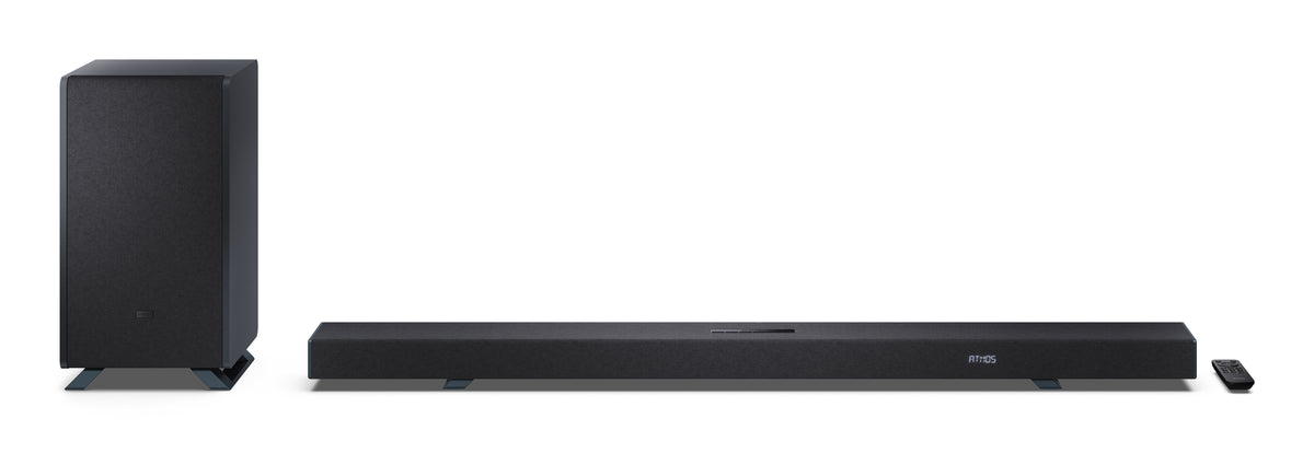 Sharp HTSBW55121BK – Soundbar – 5.1.2, Dolby Atmos/DTS:X, mit kabellosem Subwoofer, 212 W, Schwarz