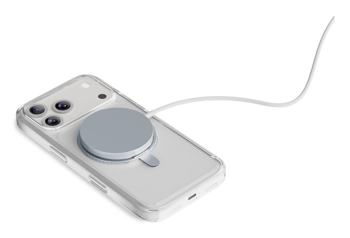 Cellularline Spin Mag Backcover – für Apple iPhone 18 Pro Max, MagSafe, mit Ständer, Kunststoff, Transparent