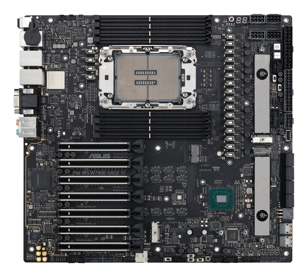 ASUS PRO WS W790E-SAGE SE – Mainboard – LGA 4677, Intel W790, EEB, DDR5, 8×DIMM, 2,05 TB