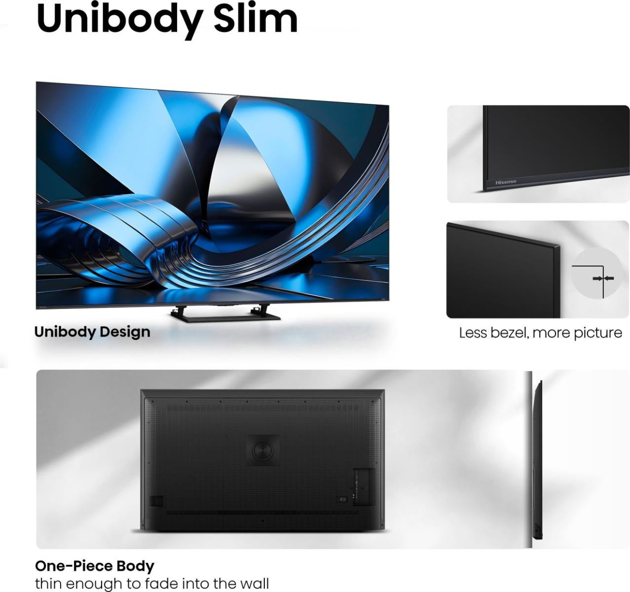 Hisense U7DSE – 85" TV – 4K UHD – Mini-LED – VIDAA – 144 Hz – Dolby Vision