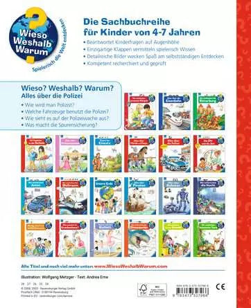 Ravensburger Buch – Wieso? Weshalb? Warum? – Alles über die Polizei (Band 22), 16 Seiten, Deutsch, 4–7 Jahre