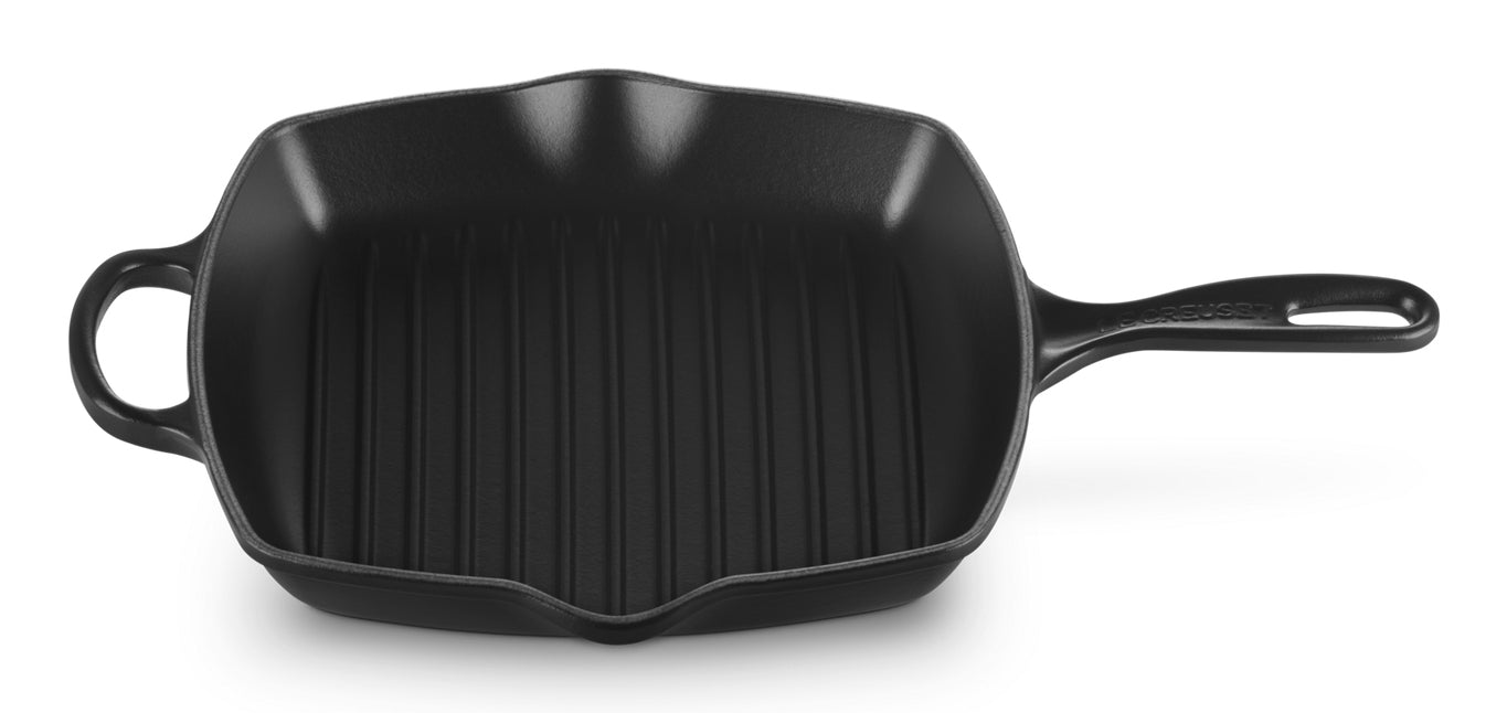 Le Creuset Fonduepfanne Signature Square – Ø 26 cm, Gusseisen, für Induktion, Gas, Glaskeramik u. a., Schwarz