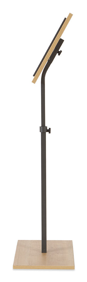 Rocada Boden-Prospektständer – für A4, braun, Holz, 400×300×1400 mm