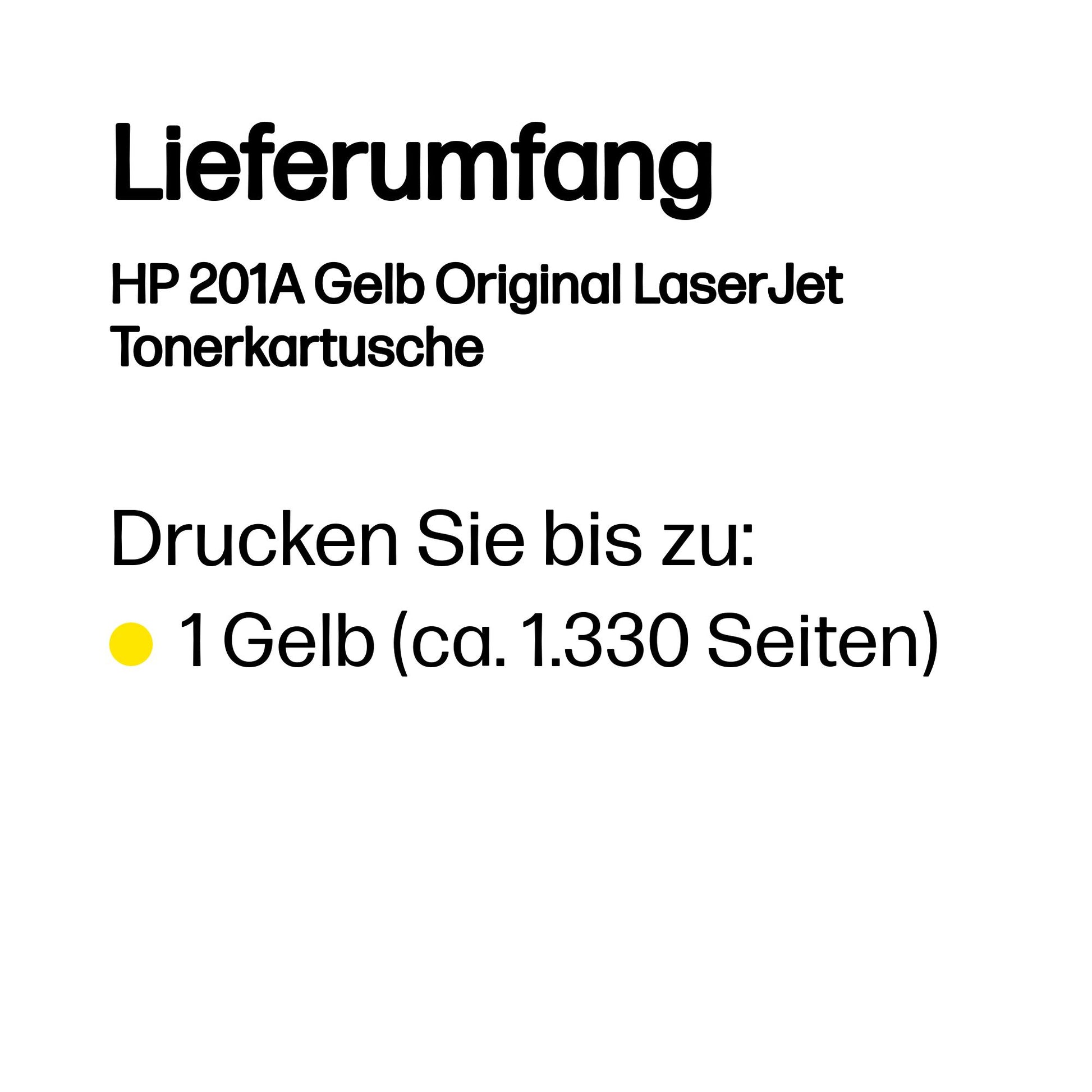 HP 201A (CF402A) Gelber Toner – Original – 1'330 Seiten – für HP LaserJet Pro M252/M274