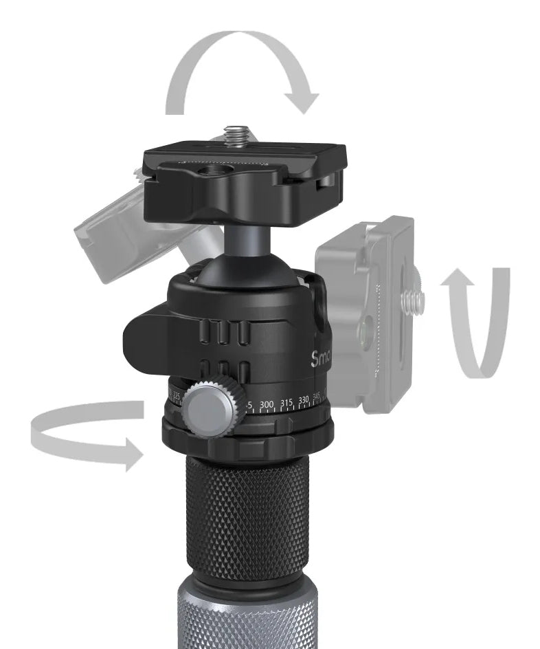 SmallRig AP-20 Stativ – bis 158 cm – 12 kg Traglast – Karbonfaser/Aluminiumlegierung – 1/4" Gewinde