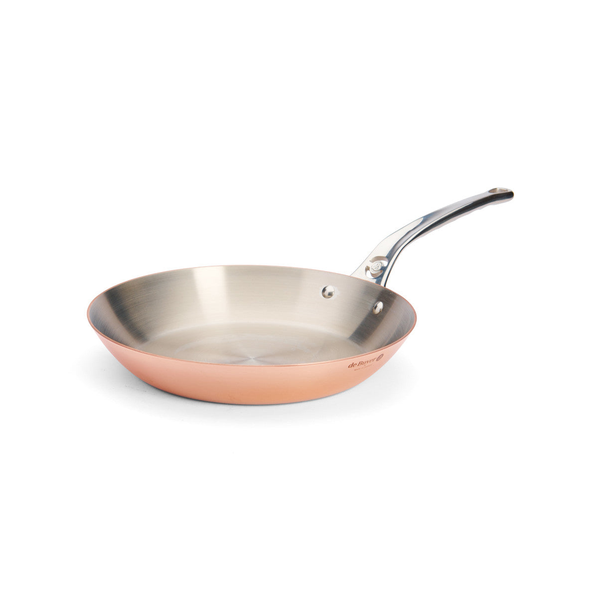 de Buyer Fonduepfanne Prima Matera – Ø 28 cm, Edelstahl/Kupfer, für Induktion, Gas, Glaskeramik und mehr