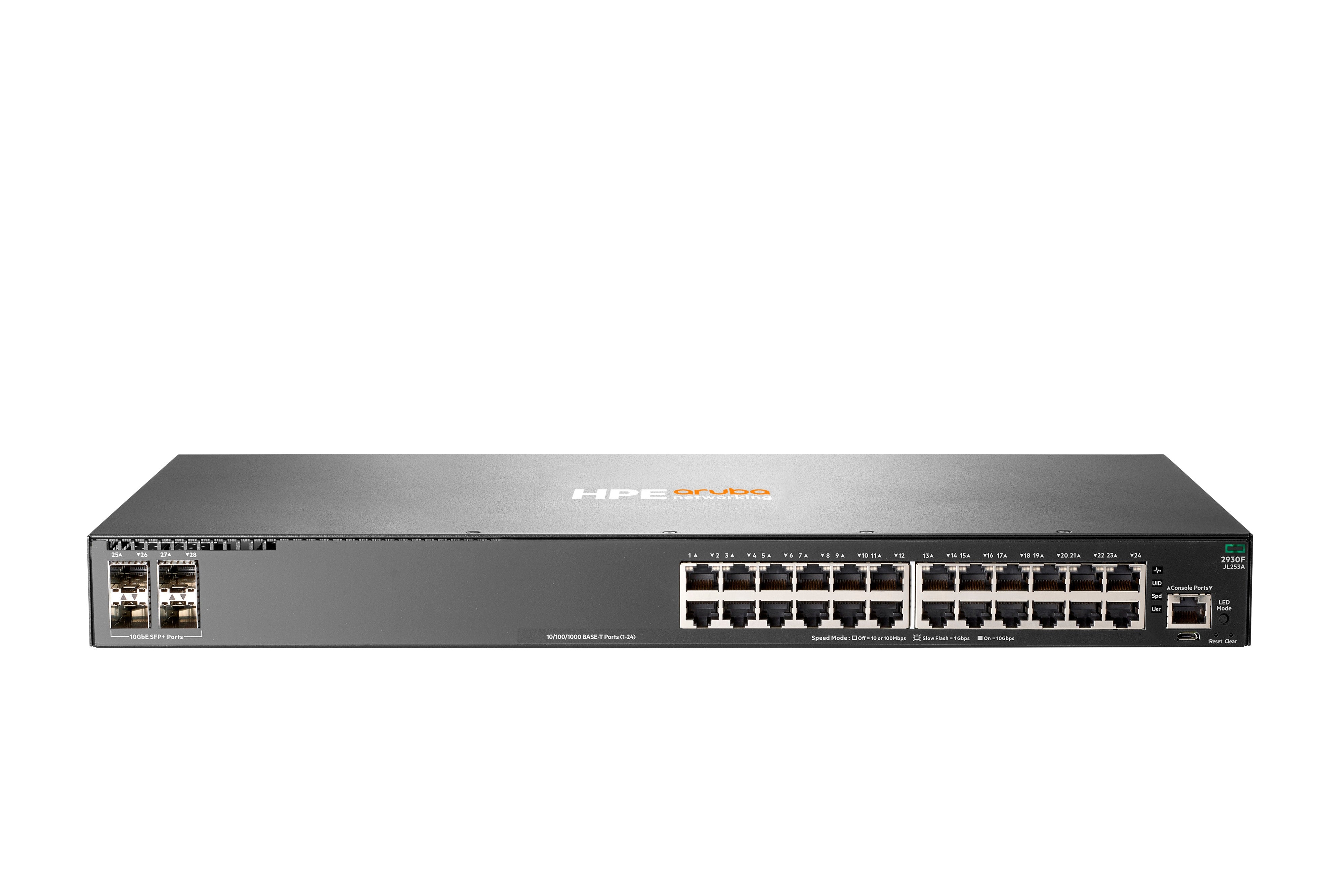 HPE Aruba 2930F-24G JL253A – Managed Switch – 24×GbE, 4×SFP+, L3, 1U