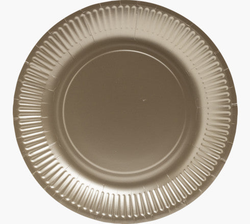 PRONAPPE Teller, Papier/Karton – Ø 23 cm, gold matt – FSC