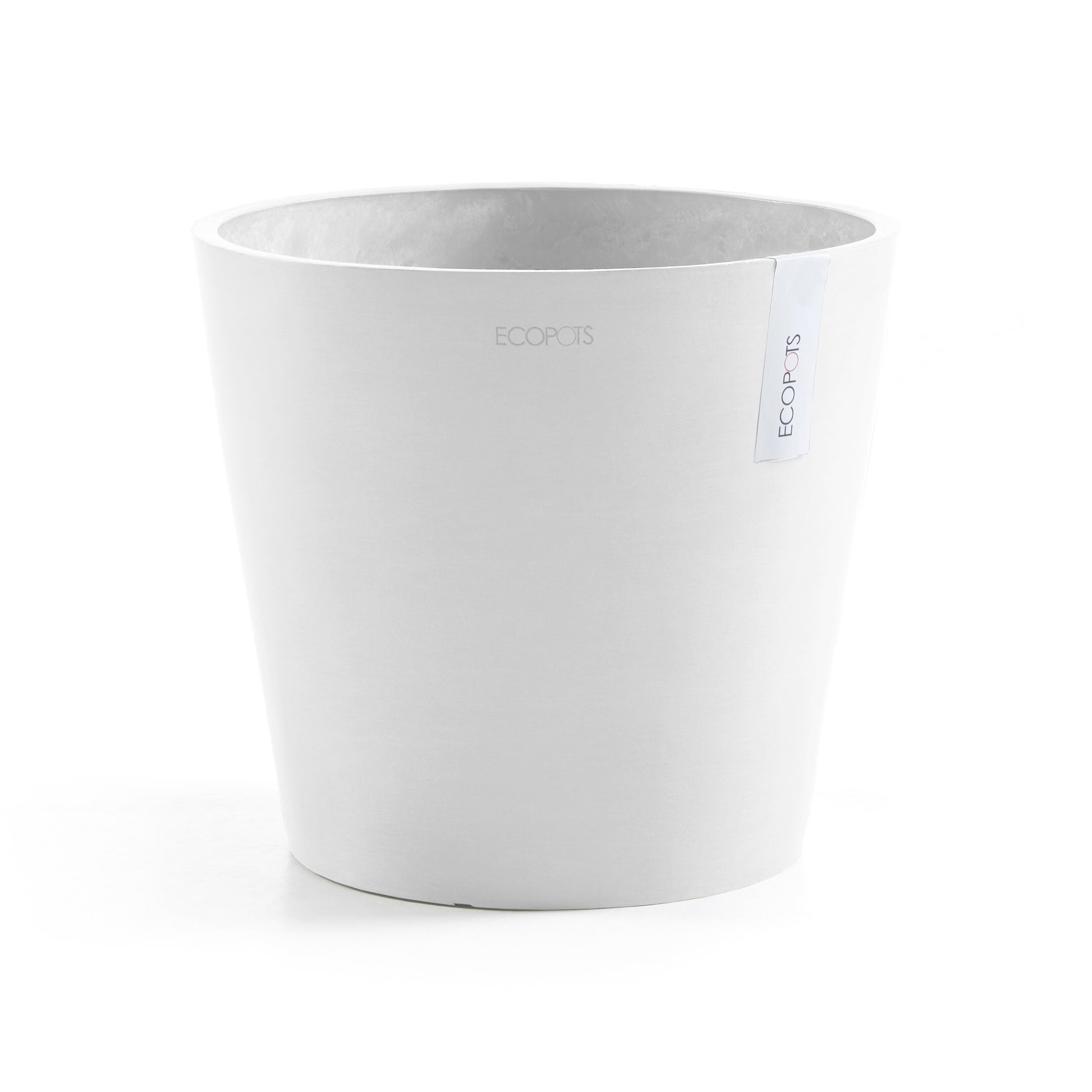 Ecopots Pflanzentopf – Ø 30 × 26,3 cm – Kunststoff, Weiss