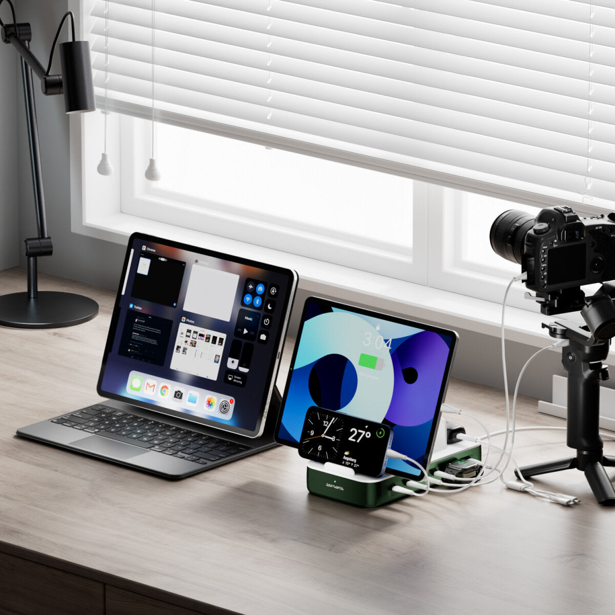 4smarts Ladestation – 5× USB-C + 1× USB-A, Hüllenfreundlich – für Nintendo Switch, Universal, Smartphone u. a.
