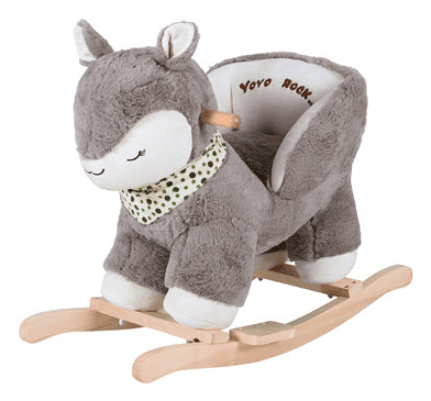 Knorrtoys Schaukeltier Reh – 52 cm – ab 10 Monaten – Plüsch, Polyester, Holz