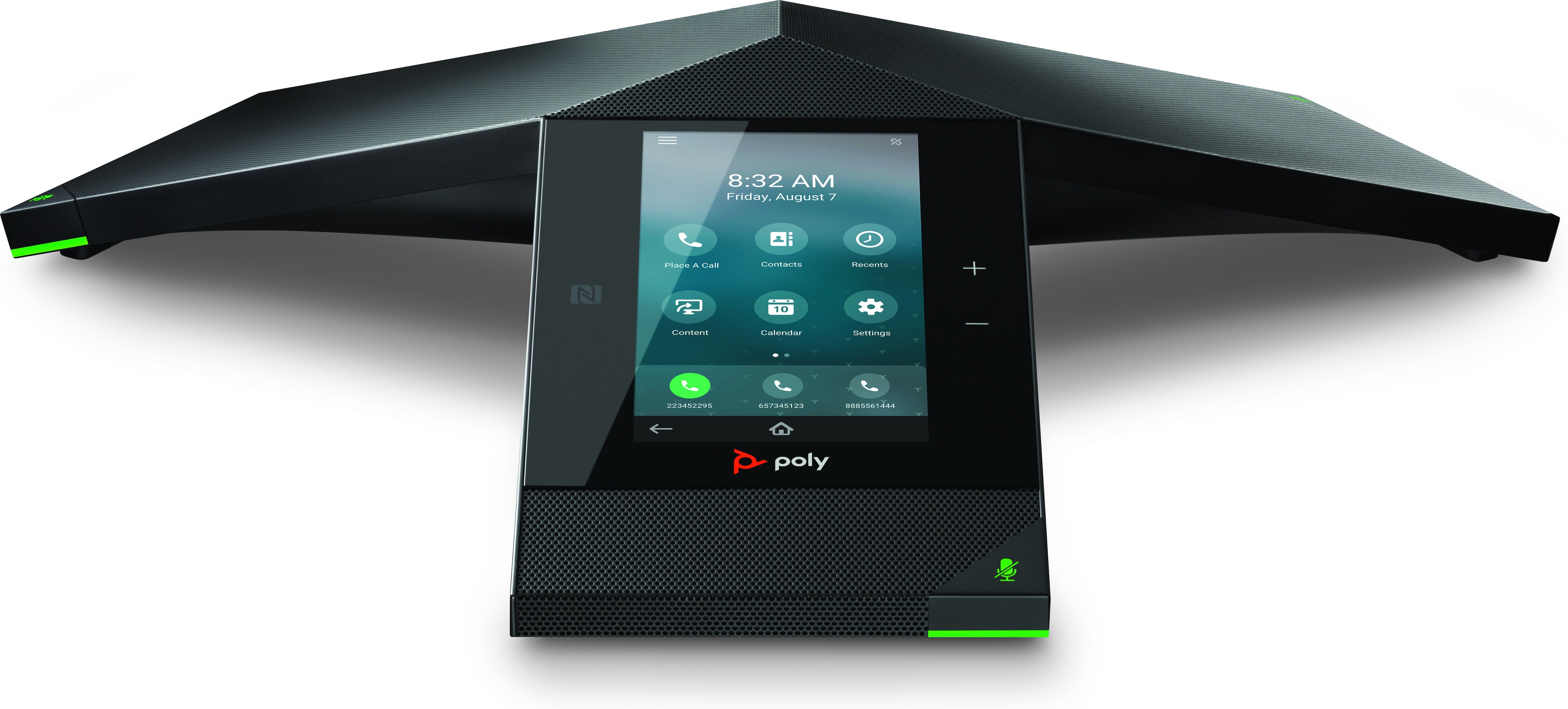 HP Poly Trio 8800 – IP-Konferenztelefon, 5", WLAN/BT, PoE, Gigabit, Schwarz