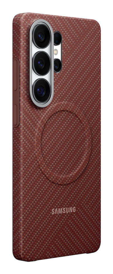 Samsung M3 Carbon Magnet Backcover – für Samsung Galaxy S26 Ultra, Rot, kabelloses Laden, kratzresistent