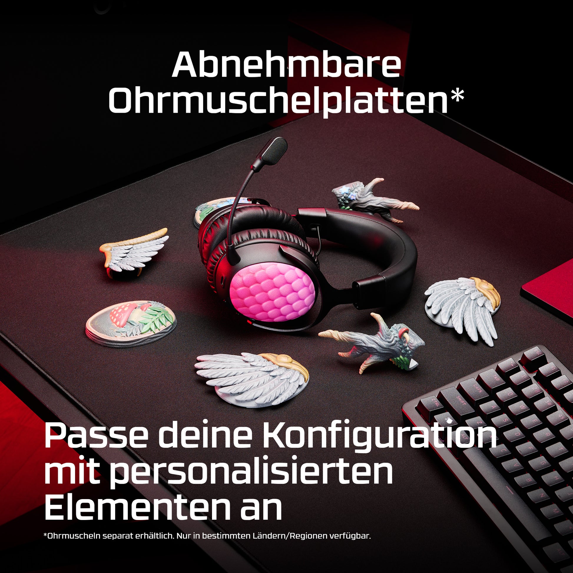 HyperX Cloud III S – Gaming-Headset (Over-Ear), Surround-Sound – Schwarz/Rot – für PS4