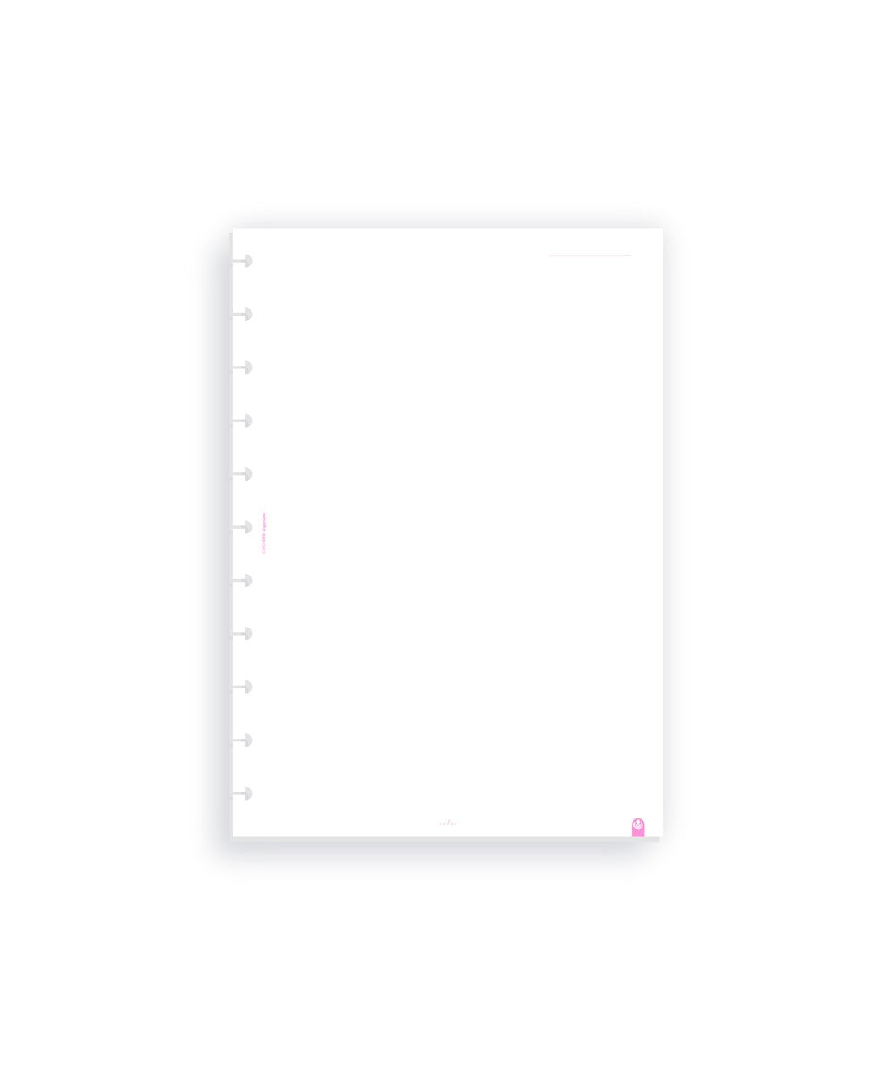 Carchivo Notizbuch-Einlagen A4, blanko, spezielle Perforierung, 100 g/m², für Spiralbuch Ingeniox – 50 Blatt
