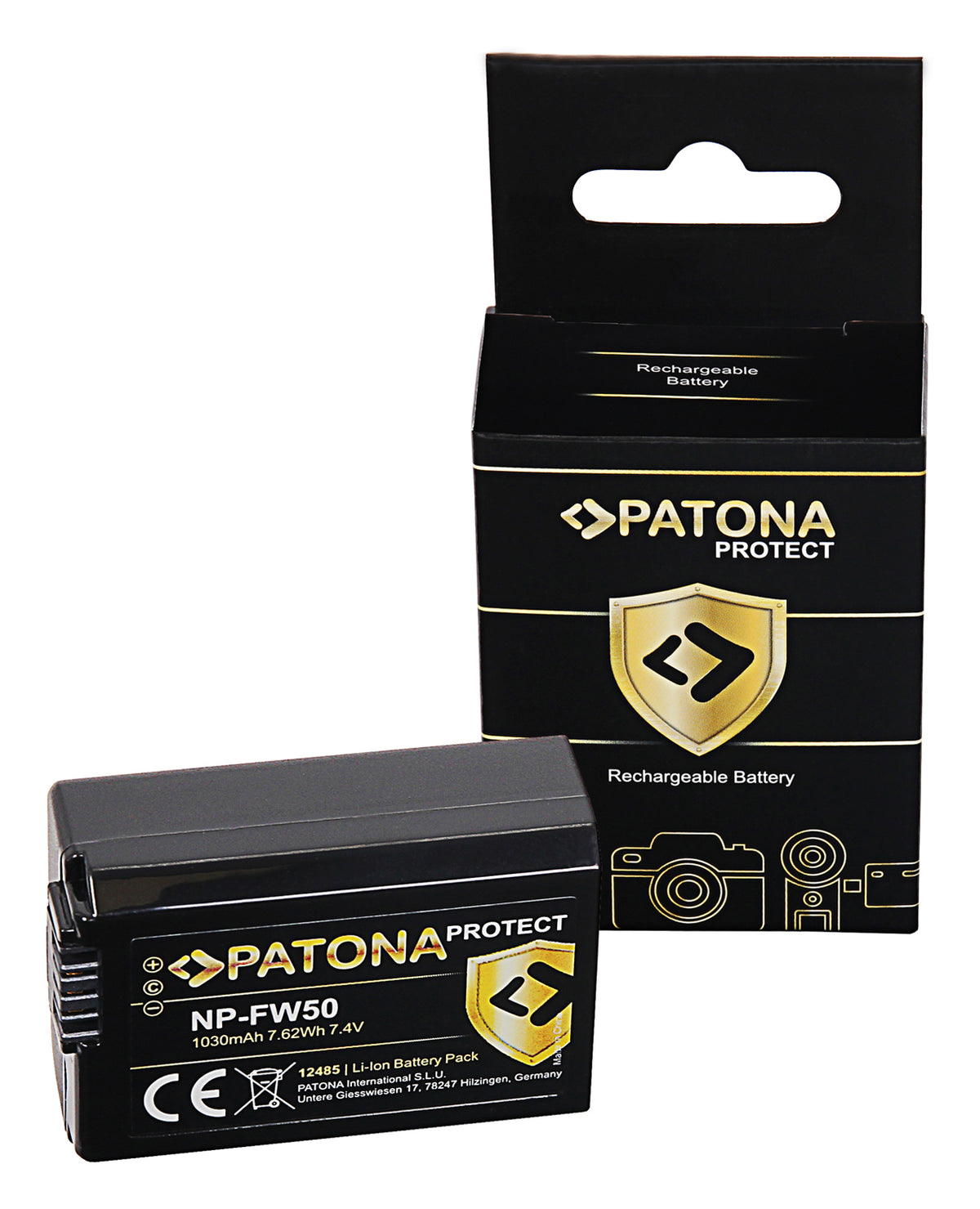 PATONA PROTECT Akku NP-FW50 – 1030 mAh, 7,4 V – für Sony Alpha 7, A5000, A5100 und andere