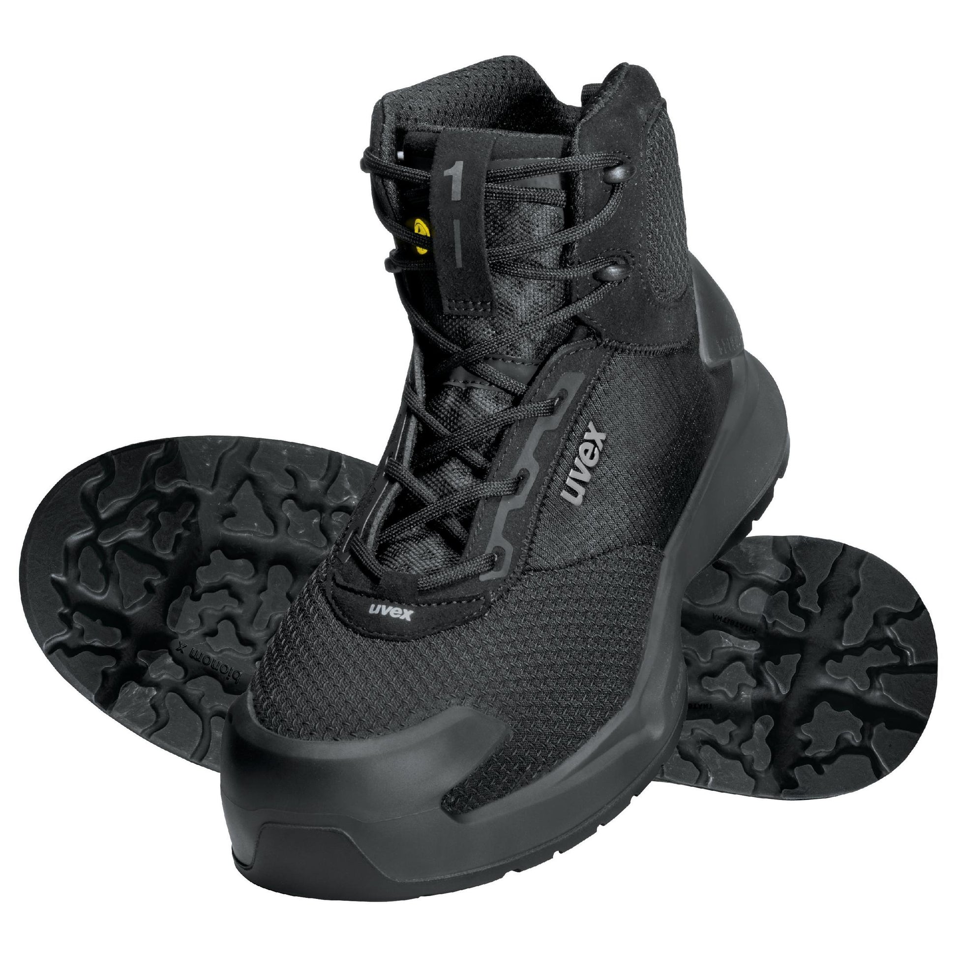 Uvex 1 x-craft pro Sicherheitsstiefel S1 PL – Schwarz – Grösse 40, Weite 11