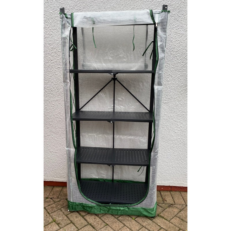 Colibri Multiflex 5 Gewächshaus – Stahl – Schwarz – 5 Regale – 715 × 1630 × 340 mm