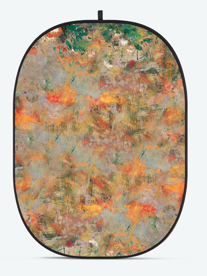 Godox CBA-PF0004 Hintergrund – 1500 × 2000 mm, Synthetikfaser – Mehrfarbig (Floral Painting) – mit Tragetasche