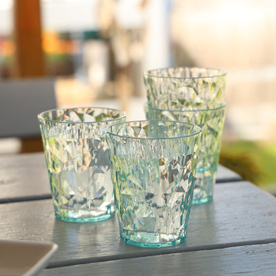 Koziol Becher Club Nr. 1 – 4er Set, 250 ml, Ø 8,2 × H 9,5 cm, Kunststoff, Jade, spülmaschinenfest