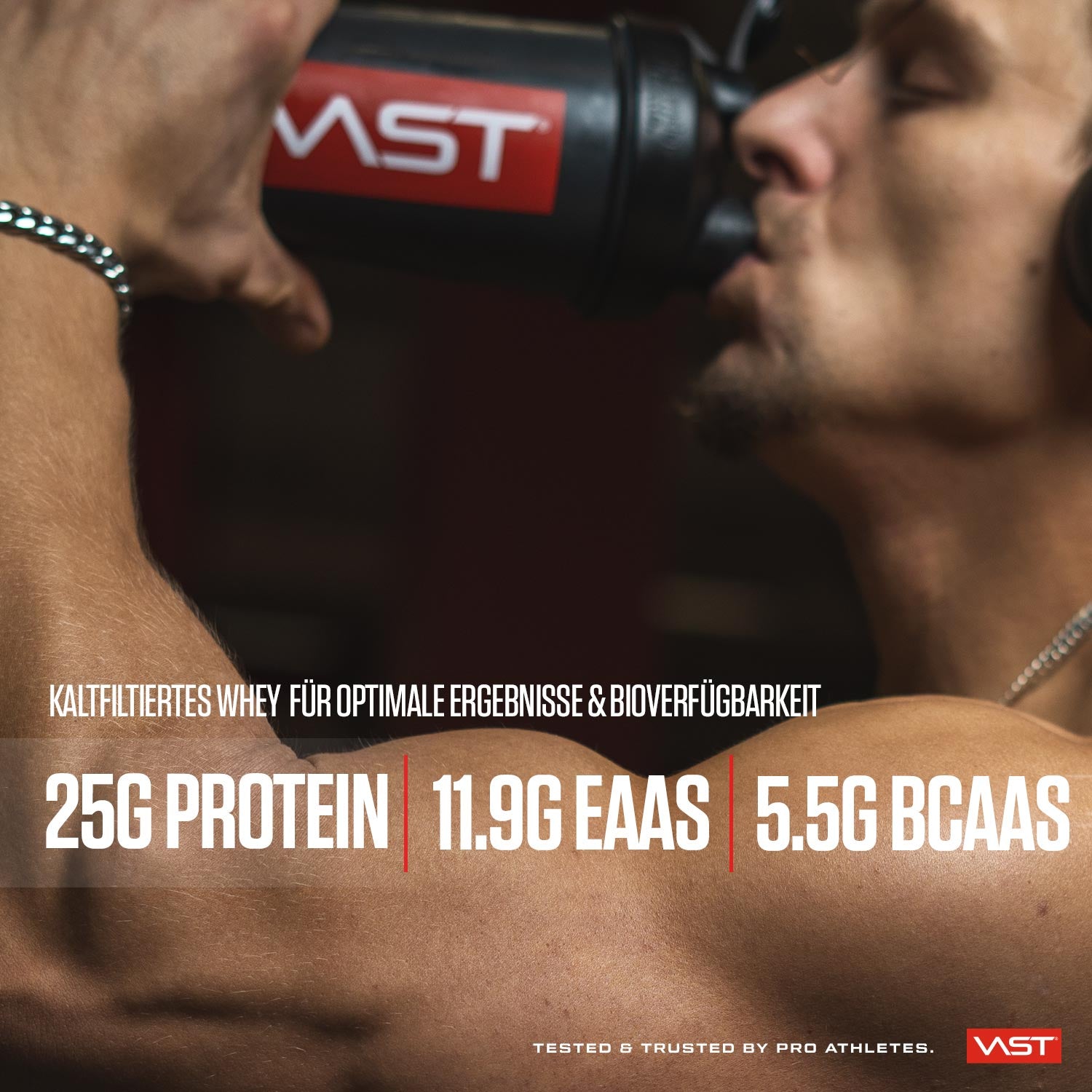 VAST Sports Whey Protein Pro Whey Schokolade, Erdnussbutter – glutenfrei – 900 g
