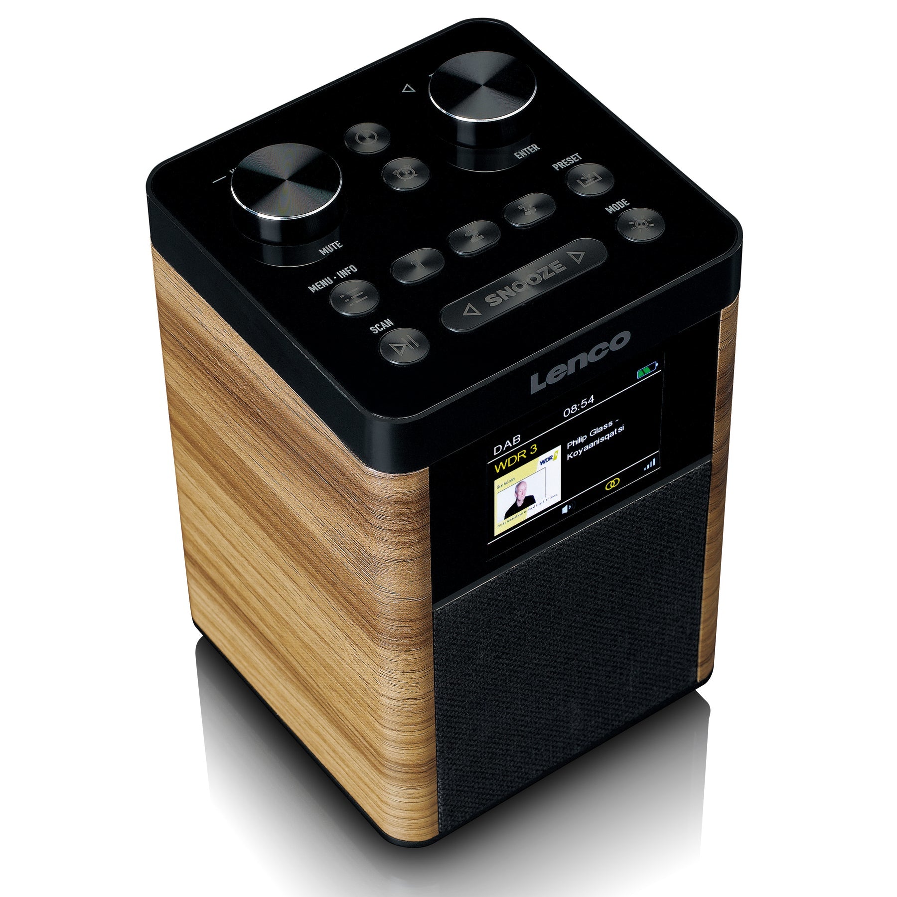 Lenco PDR-060WD – DAB-/Internetradio – Tischradio – DAB+, UKW, USB, Bluetooth – Schwarz
