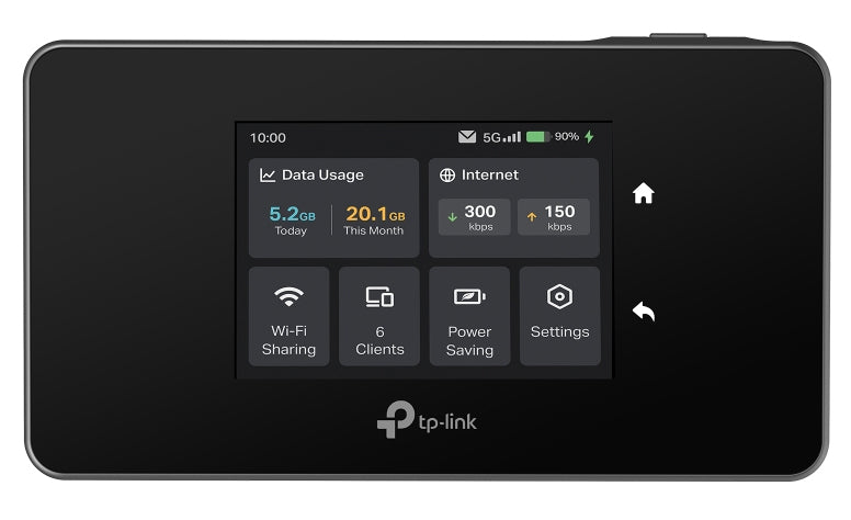 TP-Link M8550 – Mobiler 5G-Hotspot, Wi-Fi 6, Dual-Band (2,4/5 GHz), 2880 Mbit/s, 4680 mAh, SIM-Slot