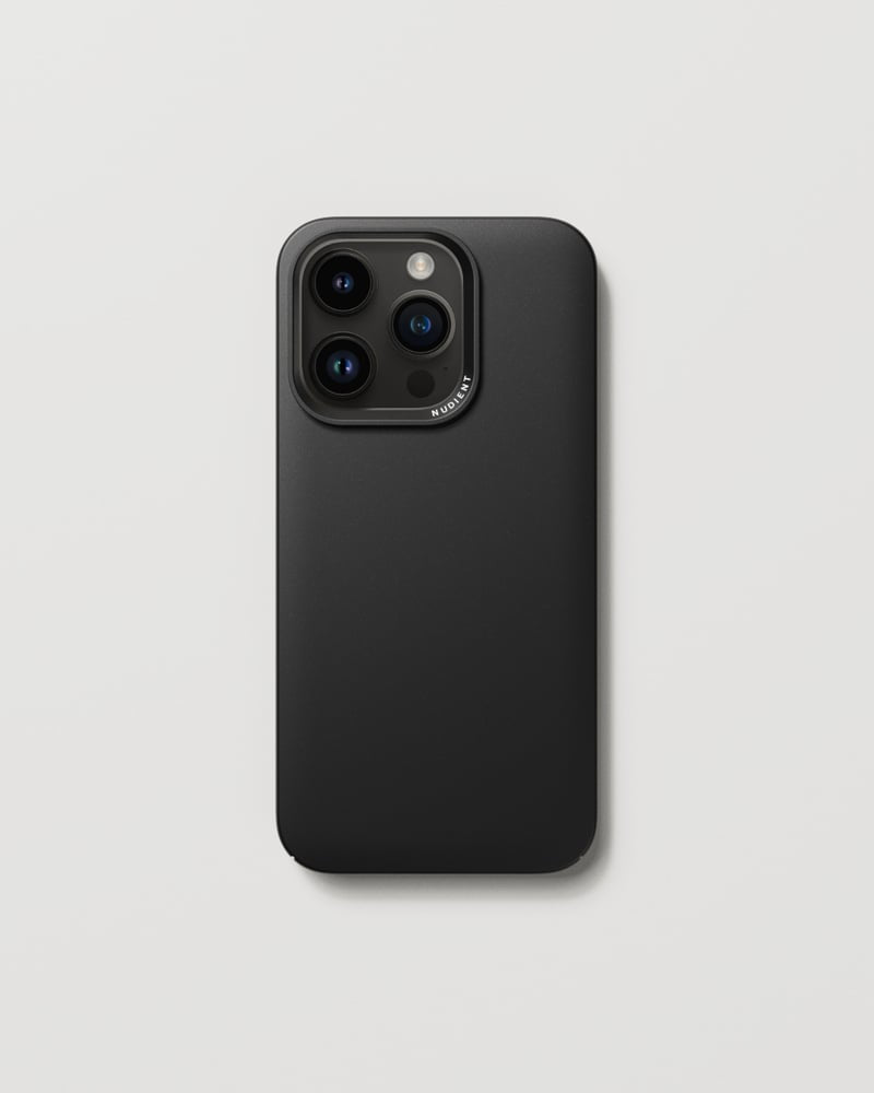 Nudient – Backcover – für Apple iPhone 14 Pro – schwarz – recycelter Kunststoff – MagSafe-kompatibel