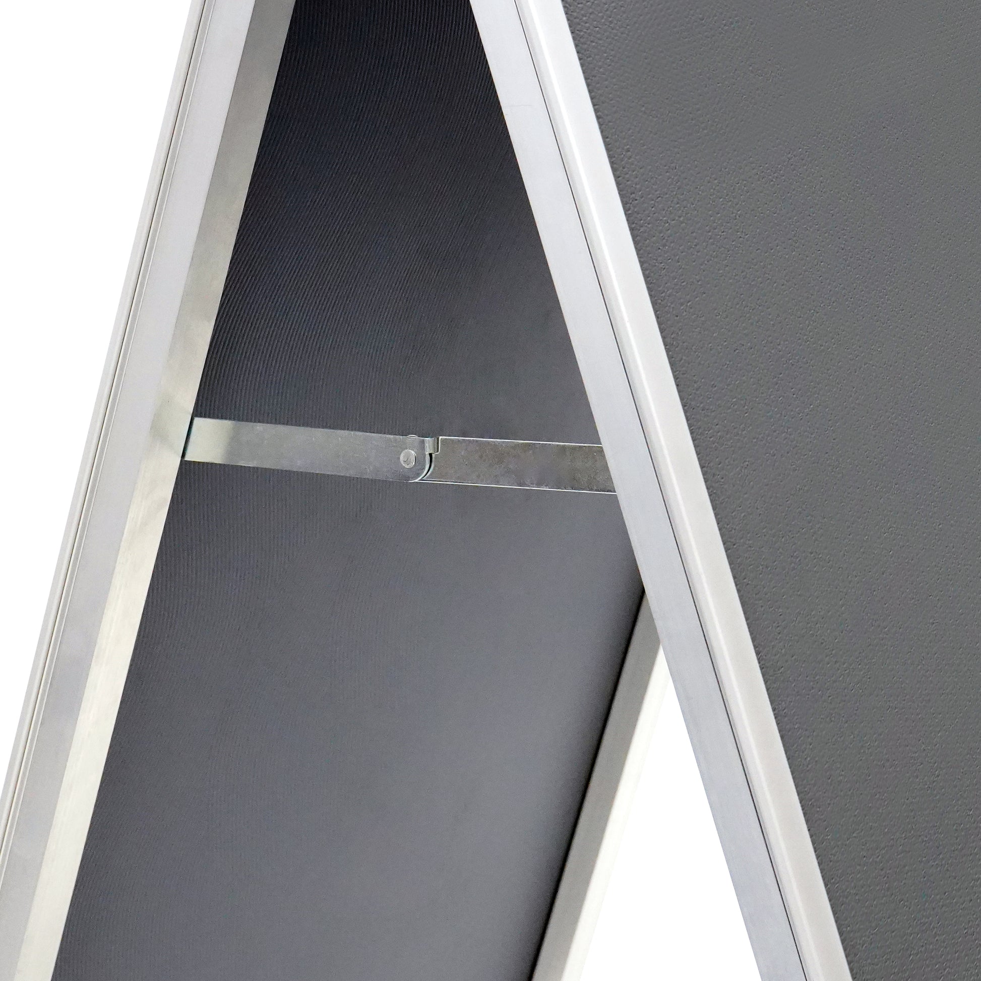 Europel Plakatständer CLASSIC – silber, Kunststoff-Rückwand, 770×100×1220 mm