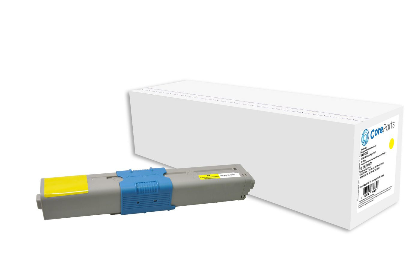 CoreParts C510 (44469722) Gelber Toner – Kompatibel XL – 5'000 Seiten – für OKI C510DN/C511DN/C530DN und andere