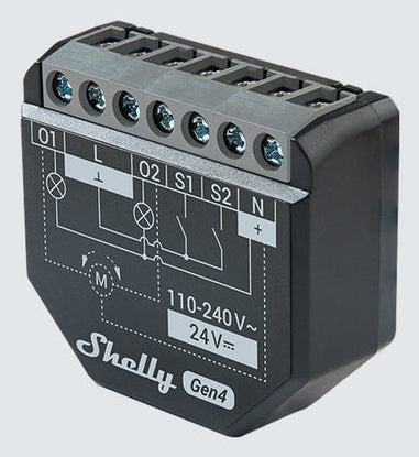 Shelly 2PM Gen4 – Zubehör – Auslöser Rollo/Jalousie, 2 Kanäle, WLAN, Bluetooth