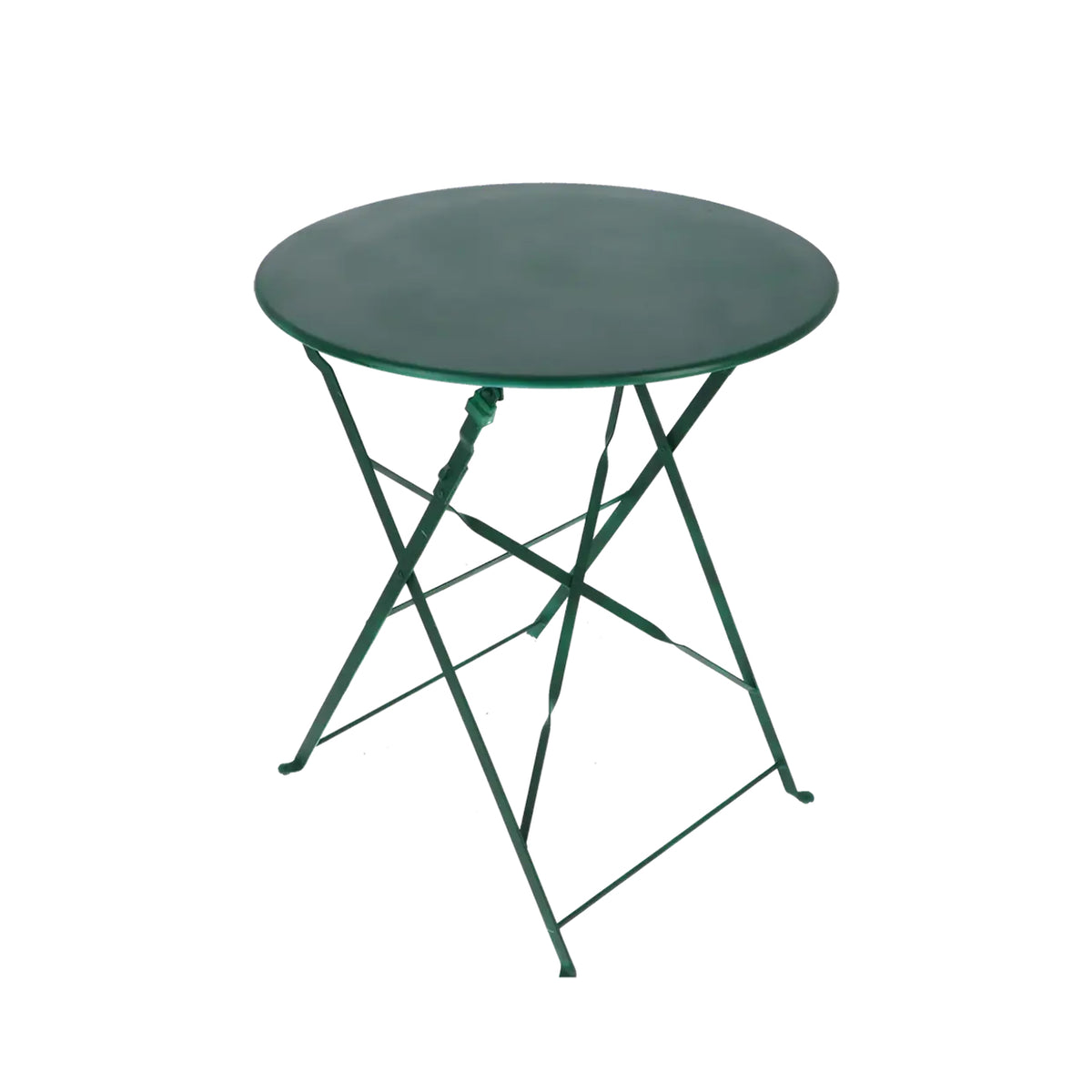 Esschert Design Bistrotisch – Grün – Metall – Tisch Ø 59,8 × 70,2 cm – klappbarer Tisch