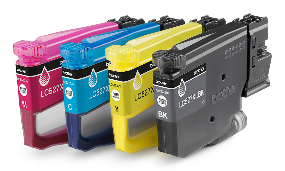 Brother LC527XL Multipack (4er-Pack), CMYK (XL), bis 3000 Seiten, für MFC-J4350DW/MFC-J4550DW