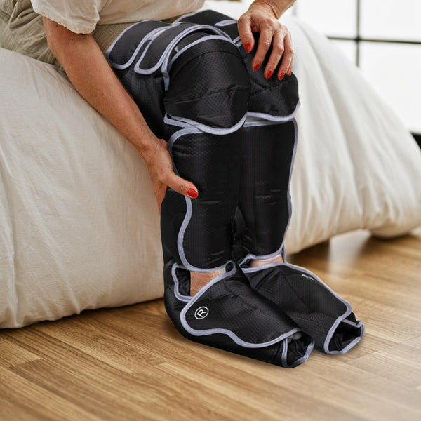 Bodi-Tek Massagegerät – Schwarz, 1400 g, Kompressionsmassage, Vibrations- und Wärmefunktion, für Beine