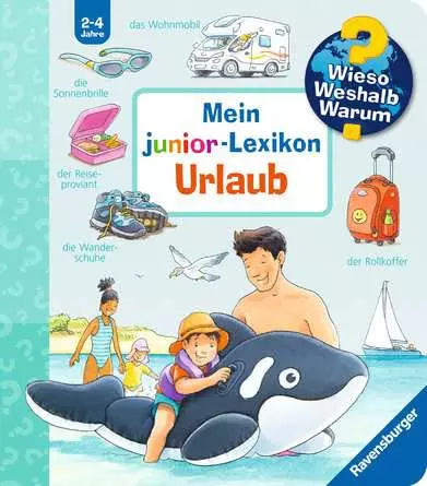 Ravensburger Buch – WWW: Mein Junior-Lexikon: Urlaub, Spiralbindung, 24 Seiten, Deutsch, 2–4 Jahre