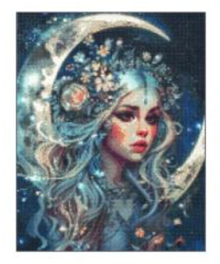 GRAINE CREATIVE Diamond-Painting-Set – Mond – 30 × 40 cm – ab 3 Jahren