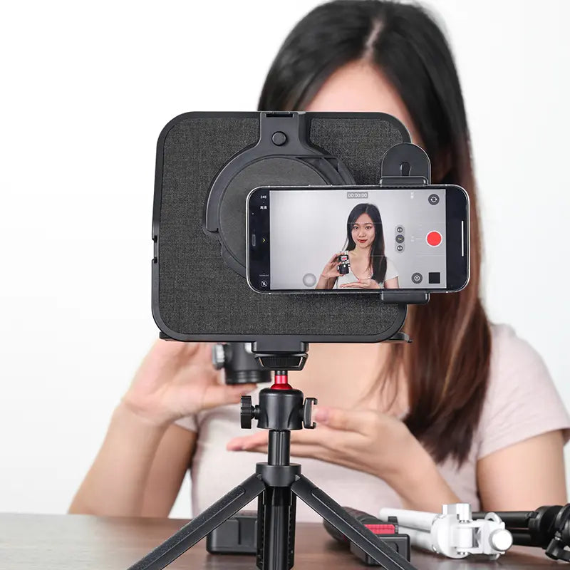 Ulanzi RT02 Teleprompter – für Smartphones, Tablets, DSLR-Kameras – Schwarz – 188 × 103 × 178 mm
