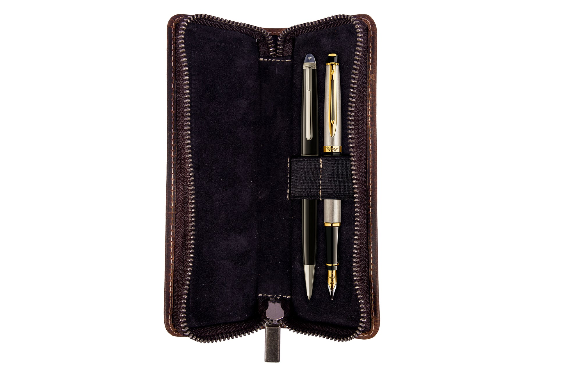 Alpenleder Etui Schlamperetui, leer – old havana/braun – Leder