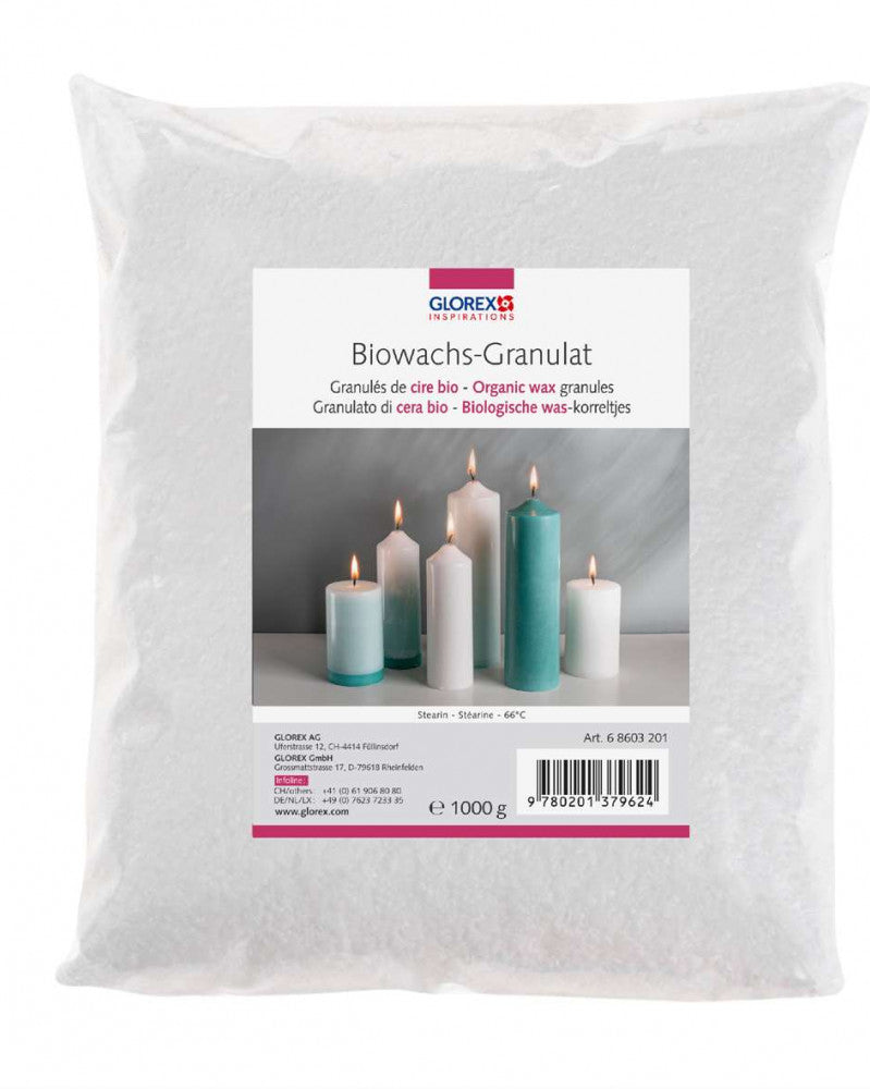 GLOREX Wachs, Weiss, 4 × 23 × 19 cm, 1,0 kg, 1 Stk.